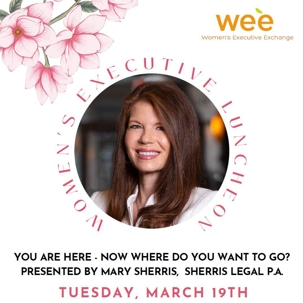 Mary Sherris speech flyer.