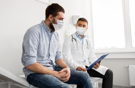 a patient talking to a doctor